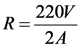 Calculation of resistance according to Ohm's law